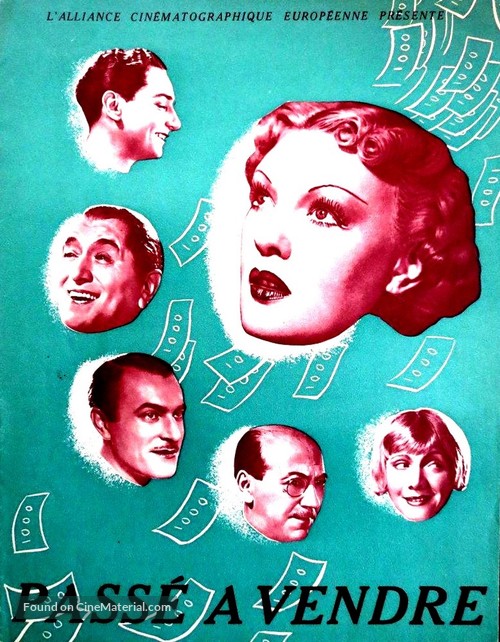 Pass&eacute; &agrave; vendre - French poster