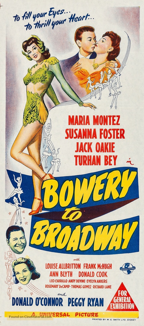 Bowery to Broadway - Australian Movie Poster