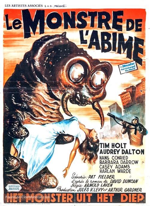 The Monster That Challenged the World - Belgian Movie Poster