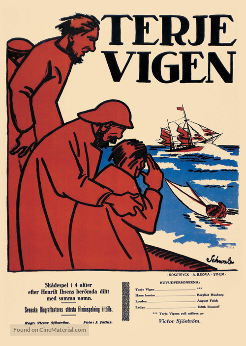 Terje Vigen - Swedish Movie Poster