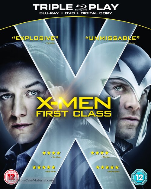 X-Men: First Class - British Blu-Ray movie cover