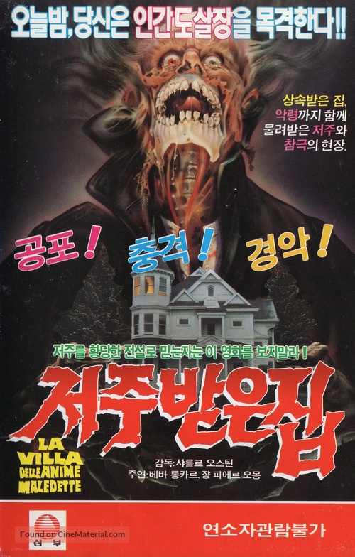 La villa delle anime maledette - South Korean VHS movie cover