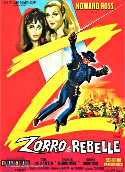 Zorro il ribelle - French Movie Poster