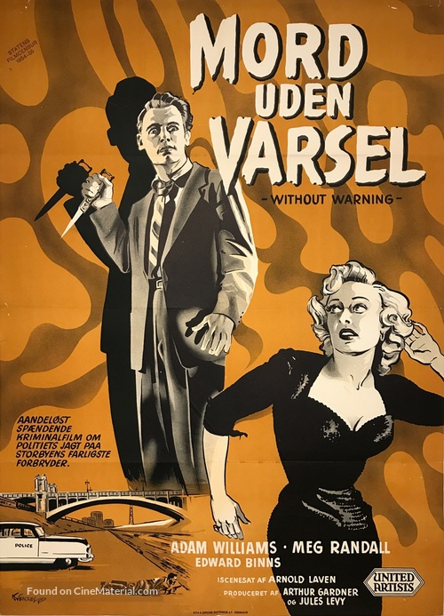 Without Warning! - Danish Movie Poster