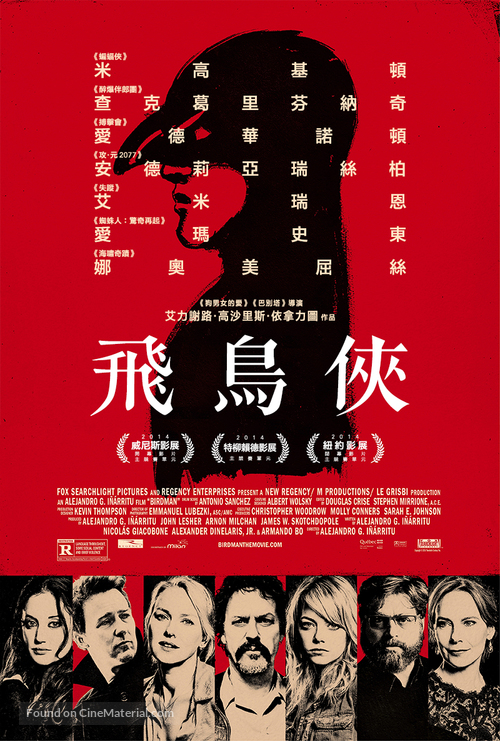 Birdman or (The Unexpected Virtue of Ignorance) - Hong Kong Movie Poster