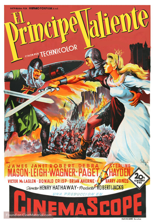 Prince Valiant - Spanish Movie Poster