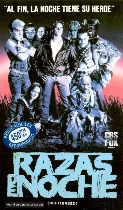 Nightbreed - Spanish VHS movie cover