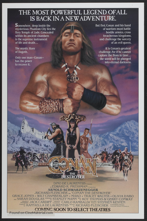 Conan The Destroyer - Advance movie poster