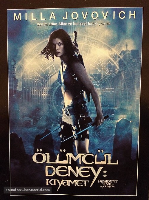 Resident Evil: Apocalypse - Turkish Movie Cover