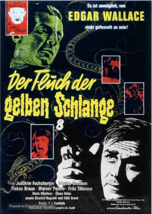 Der Fluch der gelben Schlange - German Movie Poster