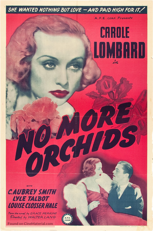No More Orchids - Re-release movie poster