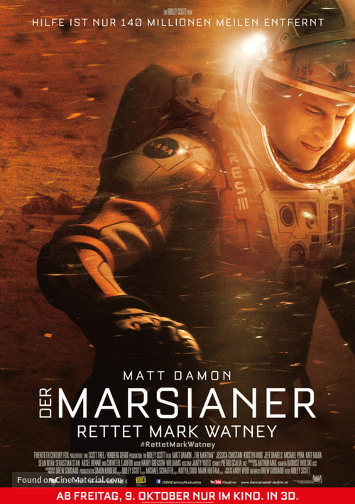 The Martian - Austrian Movie Poster