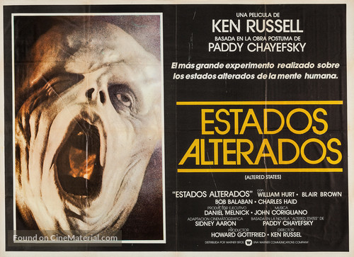 Altered States - Mexican Movie Poster