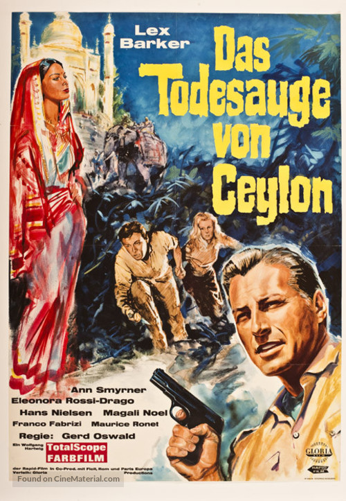 Das Todesauge von Ceylon - German Movie Poster