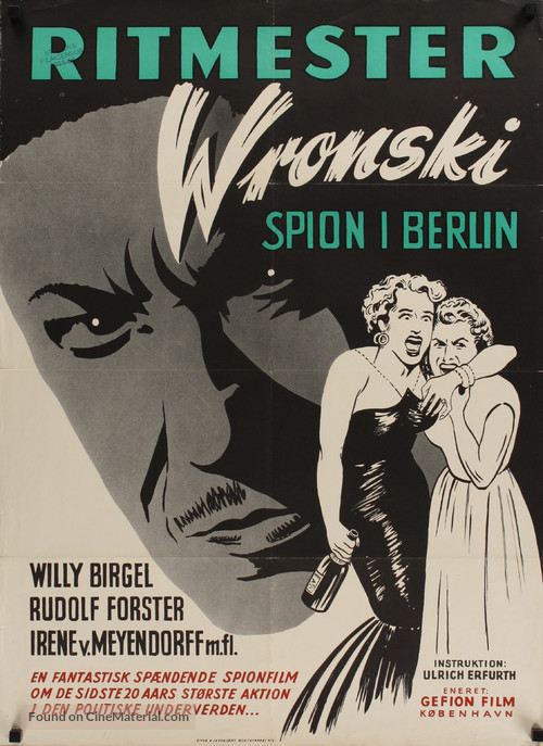 Rittmeister Wronski - Danish Movie Poster