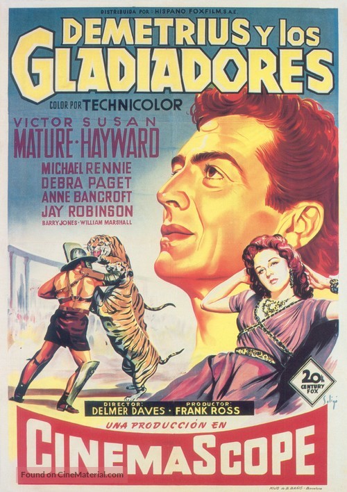 Demetrius and the Gladiators - Spanish Movie Poster