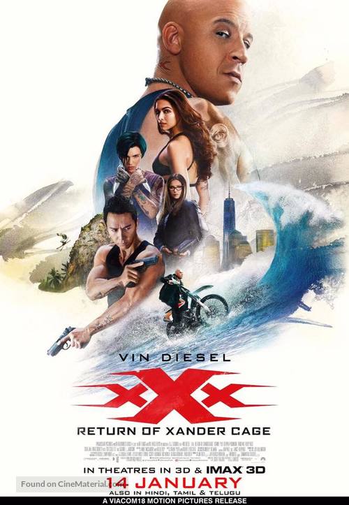 xXx: Return of Xander Cage - Indian Movie Poster