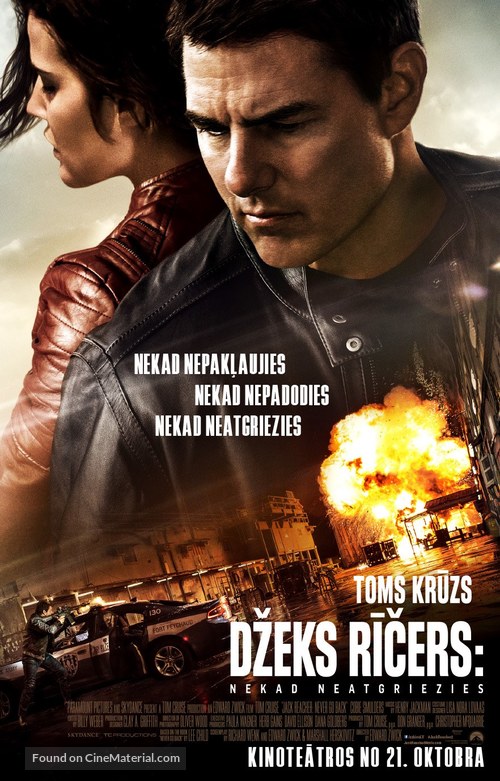 Jack Reacher: Never Go Back - Latvian Movie Poster