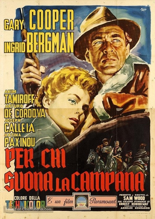 For Whom the Bell Tolls - Italian Movie Poster