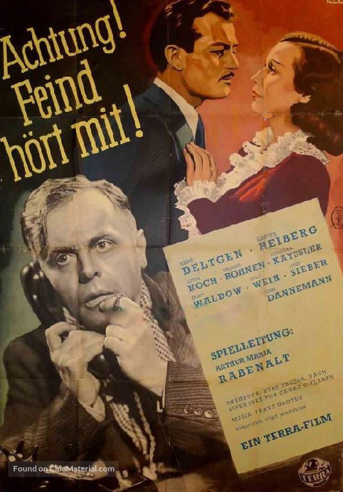 Achtung! Feind h&ouml;rt mit! - German Movie Poster