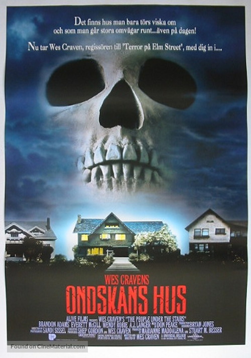 The People Under The Stairs - Swedish Movie Poster