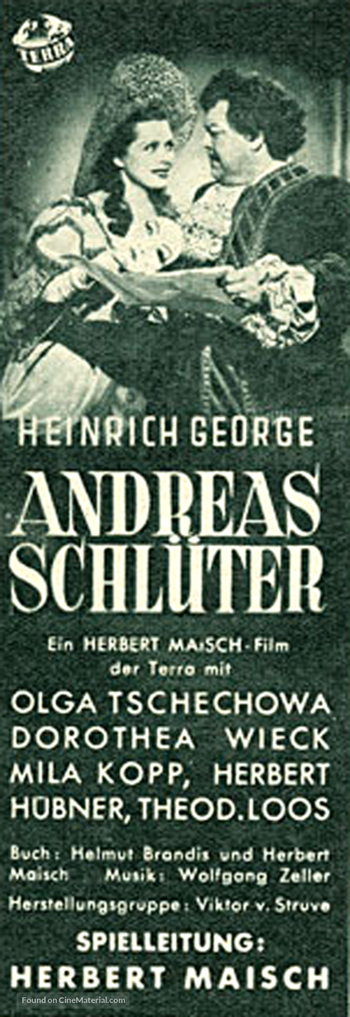 Andreas Schl&uuml;ter - German poster