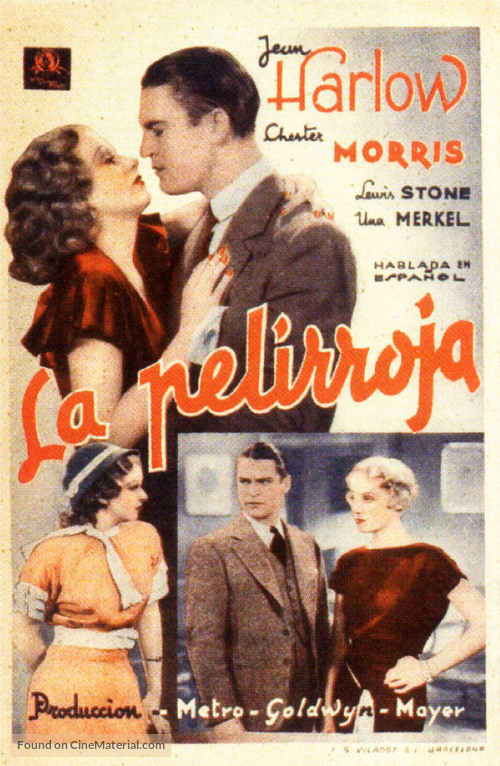 Red-Headed Woman - Spanish Movie Poster