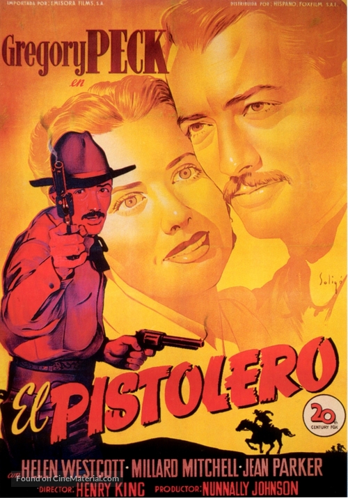 The Gunfighter - Spanish Movie Poster