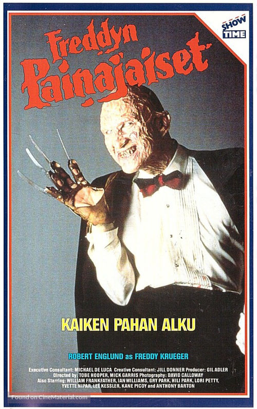 &quot;Freddy&#039;s Nightmares&quot; - Finnish VHS movie cover