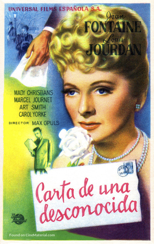 Letter from an Unknown Woman - Spanish Movie Poster
