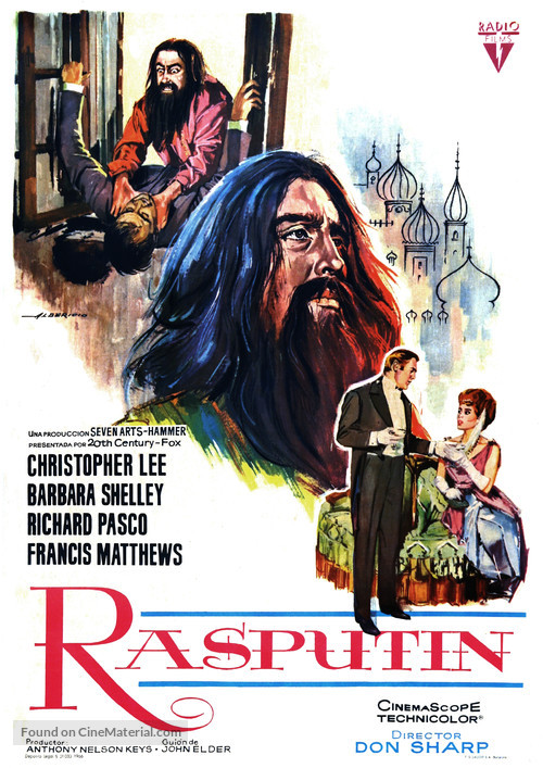 Rasputin: The Mad Monk - Spanish Movie Poster