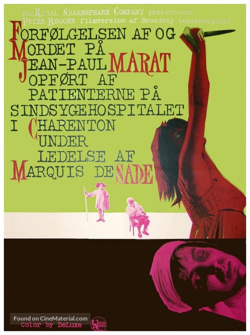 Marat/Sade - Danish Movie Poster