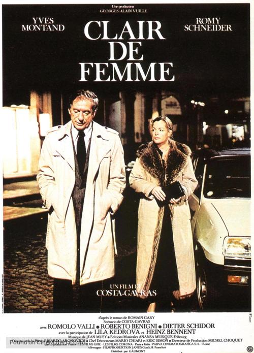 Clair de femme - French Movie Poster