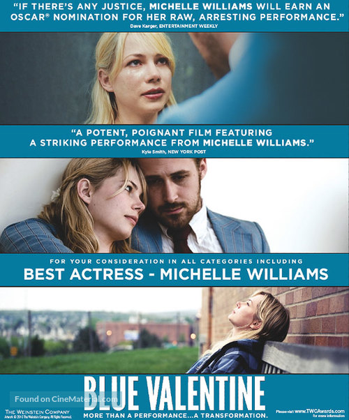 Blue Valentine - For your consideration movie poster