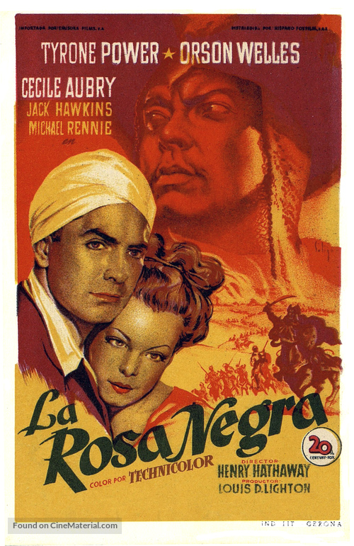 The Black Rose - Spanish Movie Poster