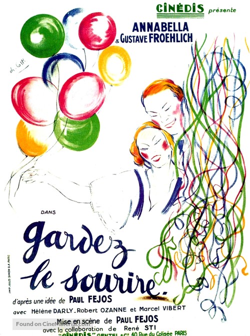 Gardez le sourire - French Movie Poster