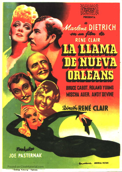 The Flame of New Orleans - Spanish Movie Poster