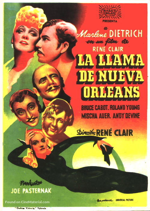 The Flame of New Orleans - Spanish Movie Poster