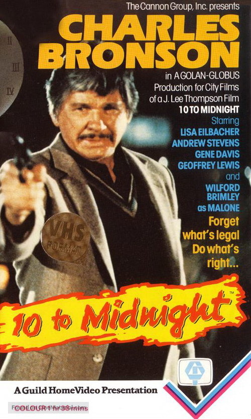 10 to Midnight - VHS movie cover