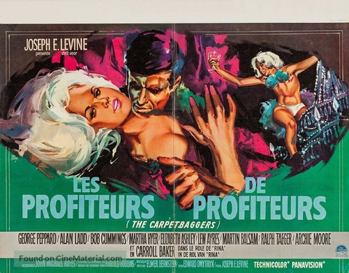 The Carpetbaggers - Belgian Movie Poster