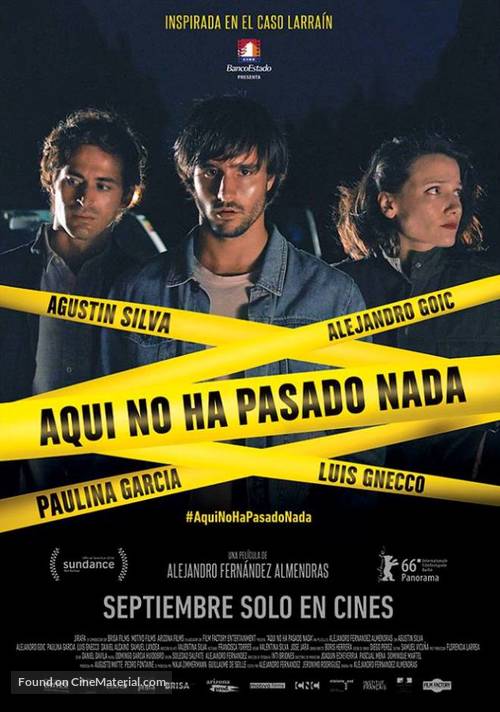 Aqu&iacute; no ha pasado nada - Chilean Movie Poster