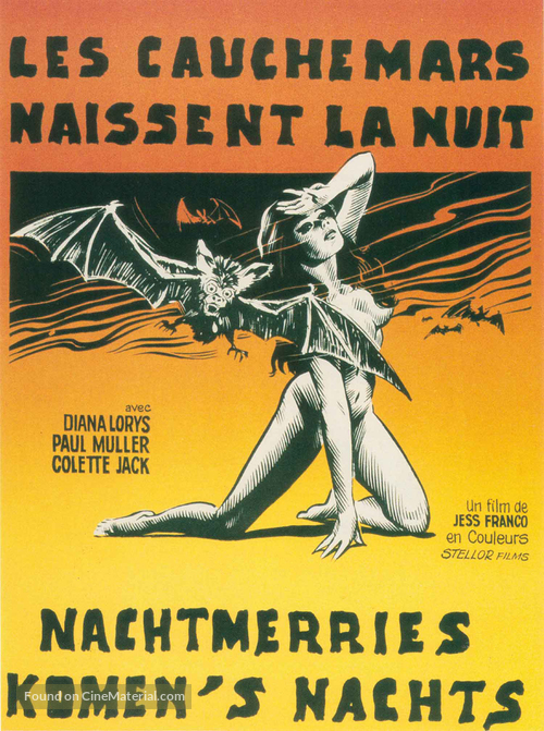 Cauchemars naissent la nuit, Les - Belgian Movie Poster