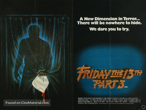 Friday the 13th Part III - British Movie Poster