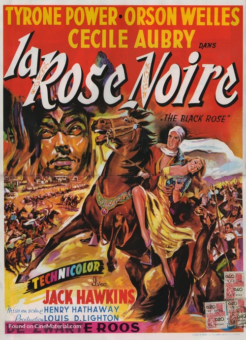 The Black Rose - Belgian Movie Poster