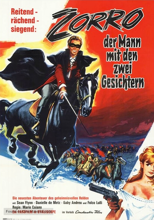 Il segno di Zorro - German Movie Poster