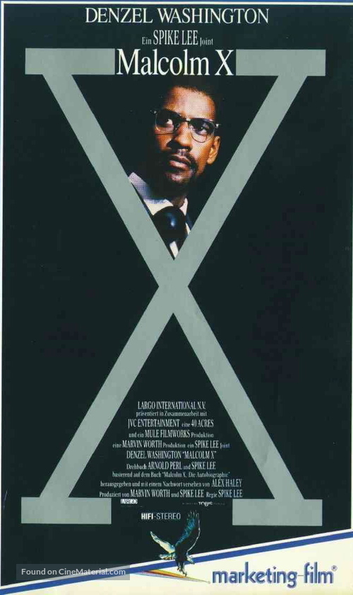 Malcolm X - German VHS movie cover