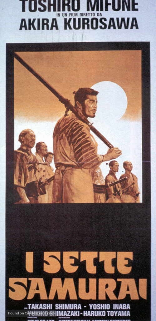 Shichinin no samurai - Italian Movie Poster