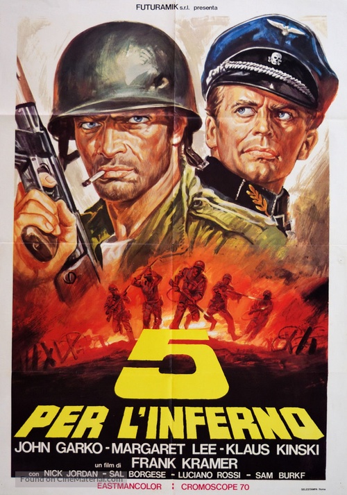 5 per l&#039;inferno - Italian Movie Poster