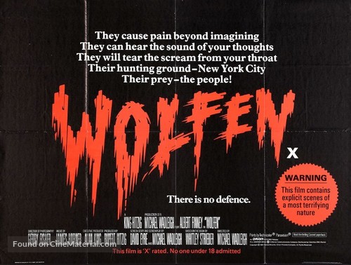 Wolfen - British Movie Poster