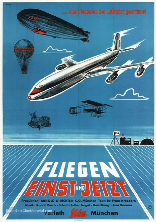 Fliegen - einst und jetzt - German Movie Poster